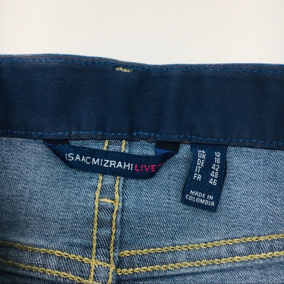 12 Isaac Mizrahi TRUE DENIM Removed Patch Jeans - Picture 9 of 14